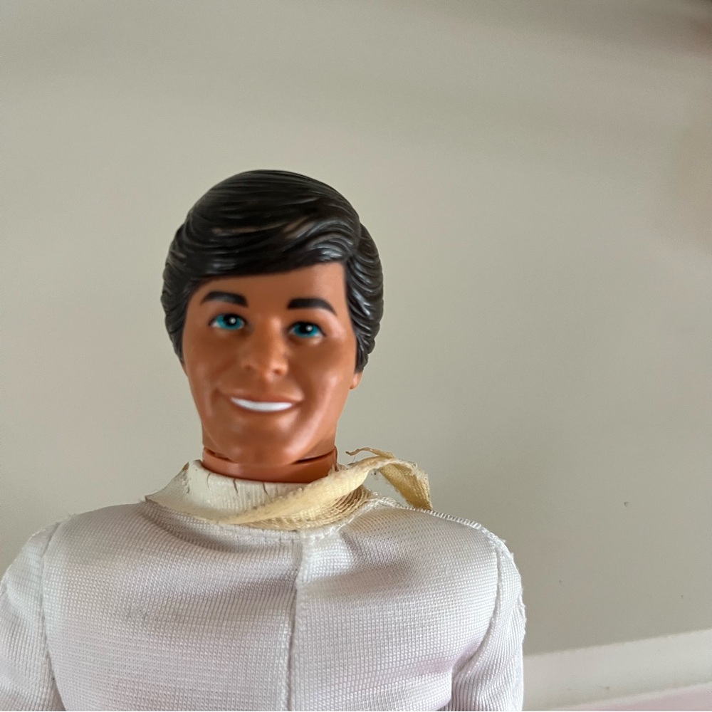 Vintage 1968 Blue Eyes Brown Hair Ken Doll Full Outfit Mattel White Suit 60’s